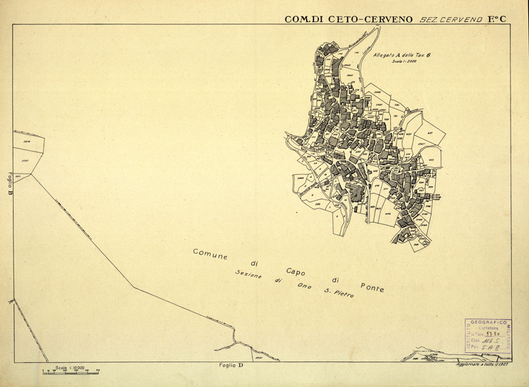 (N:12367) MAPPE CATASTALI D'ITALIA - PROVINCIA DI BRESCIA - Foglio C - COMUNE DI CETO CERVENO Sez. CERVENO (B0003663) Carte e stampe antiche: riproduzione a colori su carta (formato A2)
