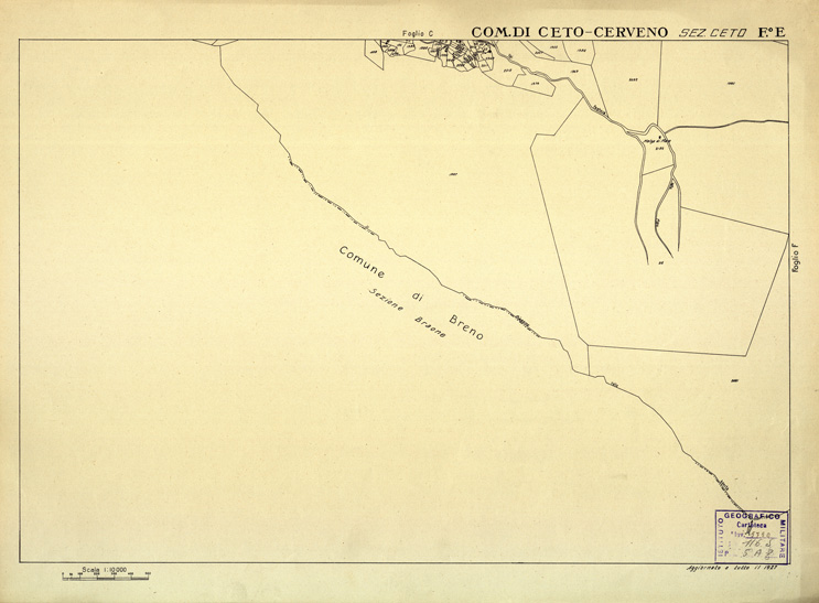 (N:12377) MAPPE CATASTALI D'ITALIA - PROVINCIA DI BRESCIA - Foglio E - COMUNE DI CETO CERVENO Sez. CETO (B0003673) Carte e stampe antiche: riproduzione a colori su carta (formato A2)