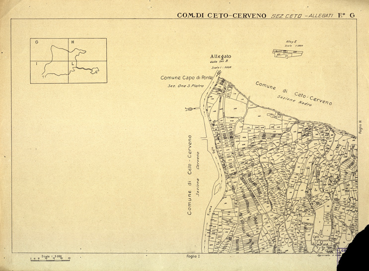 (N:12379) MAPPE CATASTALI D'ITALIA - PROVINCIA DI BRESCIA - Foglio G - COMUNE DI CETO CERVENO Sez. CETO (B0003675) Carte e stampe antiche: riproduzione a colori su carta (formato A2)