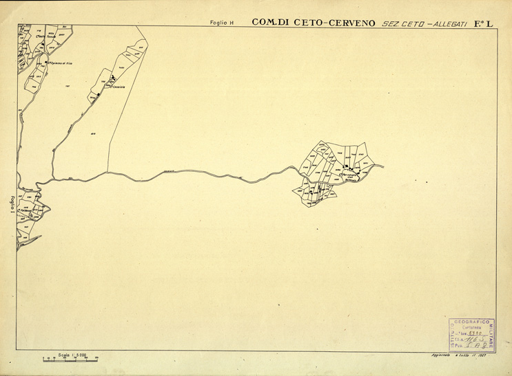 (N:12382) MAPPE CATASTALI D'ITALIA - PROVINCIA DI BRESCIA - Foglio L - COMUNE DI CETO CERVENO Sez. CETO (B0003678) Carte e stampe antiche: riproduzione a colori su carta (formato A2)
