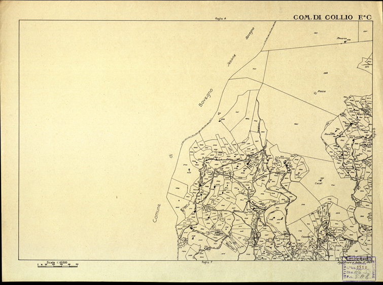 (N:12392) MAPPE CATASTALI D'ITALIA - PROVINCIA DI BRESCIA - Foglio C - COMUNE DI COLLIO (B0003688) Carte e stampe antiche: riproduzione a colori su carta (formato A2)