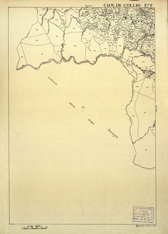 (N:12395) MAPPE CATASTALI D'ITALIA - PROVINCIA DI BRESCIA - Foglio F - COMUNE DI COLLIO (B0003691) Carte e stampe antiche: riproduzione a colori su carta (formato A2)