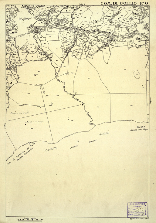 (N:12396) MAPPE CATASTALI D'ITALIA - PROVINCIA DI BRESCIA - Foglio G - COMUNE DI COLLIO (B0003692) Carte e stampe antiche: riproduzione a colori su carta (formato A2)