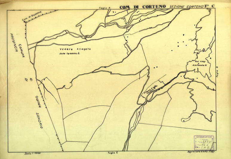 (N:12399) MAPPE CATASTALI D'ITALIA - PROVINCIA DI BRESCIA - Foglio C - COMUNE DI CORTENO Sez. CORTENO (B0003696) Carte e stampe antiche: riproduzione a colori su carta (formato A2)