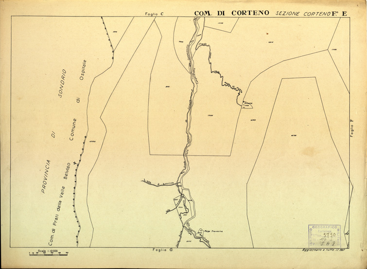 (N:12400) MAPPE CATASTALI D'ITALIA - PROVINCIA DI BRESCIA - Foglio E - COMUNE DI CORTENO Sez. CORTENO (B0003697) Carte e stampe antiche: riproduzione a colori su carta (formato A2)