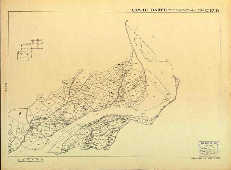 (N:12404) MAPPE CATASTALI D'ITALIA - PROVINCIA DI BRESCIA - Foglio D - COMUNE DI DARFO Sez. DARFO (B0003700) Carte e stampe antiche: riproduzione a colori su carta (formato A2)
