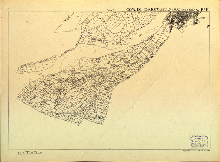 (N:12406) MAPPE CATASTALI D'ITALIA - PROVINCIA DI BRESCIA - Foglio F - COMUNE DI DARFO Sez. DARFO (B0003702) Carte e stampe antiche: riproduzione a colori su carta (formato A2)
