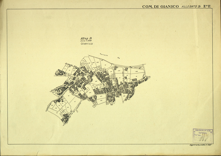 (N:12424) MAPPE CATASTALI D'ITALIA - PROVINCIA DI BRESCIA - Foglio E - COMUNE DI GIANICO (B0003720) Carte e stampe antiche: riproduzione a colori su carta (formato A2)