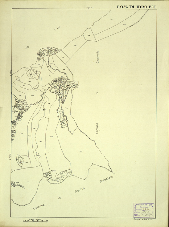 (N:12427) MAPPE CATASTALI D'ITALIA - PROVINCIA DI BRESCIA - Foglio C - COMUNE DI IDRO (B0003723) Carte e stampe antiche: riproduzione a colori su carta (formato A2)