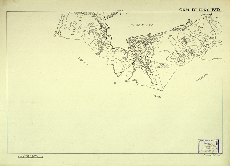 (N:12428) MAPPE CATASTALI D'ITALIA - PROVINCIA DI BRESCIA - Foglio D - COMUNE DI IDRO (B0003724) Carte e stampe antiche: riproduzione a colori su carta (formato A2)