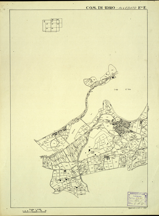 (N:12429) MAPPE CATASTALI D'ITALIA - PROVINCIA DI BRESCIA - Foglio E - COMUNE DI IDRO (B0003725) Carte e stampe antiche: riproduzione a colori su carta (formato A2)