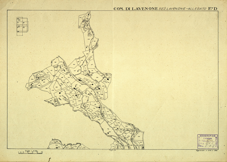 (N:12434) MAPPE CATASTALI D'ITALIA - PROVINCIA DI BRESCIA - Foglio D - COMUNE DI LAVENONE Sez. LAVENONE (B0003730) Carte e stampe antiche: riproduzione a colori su carta (formato A2)