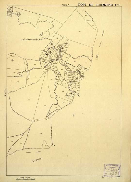 (N:12441) MAPPE CATASTALI D'ITALIA - PROVINCIA DI BRESCIA - Foglio C - COMUNE DI LODRINO (B0003737) Carte e stampe antiche: riproduzione a colori su carta (formato A2)