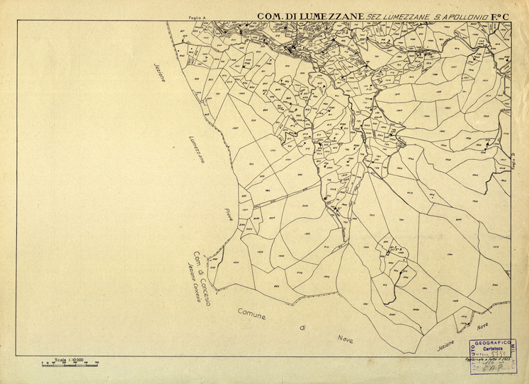 (N:12451) MAPPE CATASTALI D'ITALIA - PROVINCIA DI BRESCIA - Foglio C - COMUNE DI LUMEZZANE Sez.LUMEZZANE S. APOLLONIO (B0003747) Carte e stampe antiche: riproduzione a colori su carta (formato A2)
