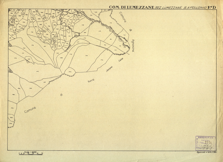 (N:12452) MAPPE CATASTALI D'ITALIA - PROVINCIA DI BRESCIA - Foglio D - COMUNE DI LUMEZZANE Sez.LUMEZZANE S. APOLLONIO (B0003748) Carte e stampe antiche: riproduzione a colori su carta (formato A2)