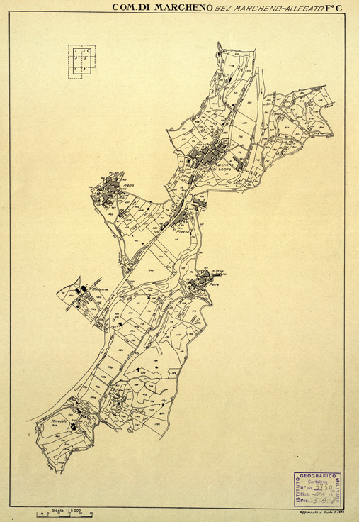 (N:12462) MAPPE CATASTALI D'ITALIA - PROVINCIA DI BRESCIA - Foglio C - COMUNE DI MARCHENO Sez.MARCHENO (B0003758) Carte e stampe antiche: riproduzione a colori su carta (formato A2)