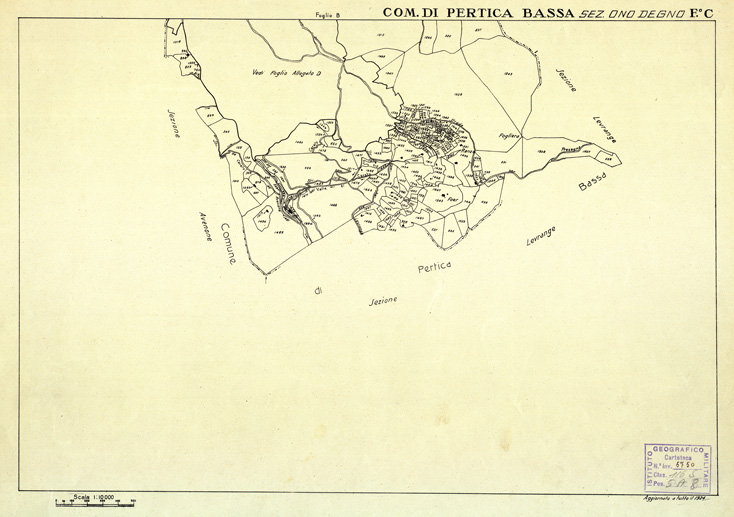 (N:12489) MAPPE CATASTALI D'ITALIA - PROVINCIA DI BRESCIA - Foglio C - COMUNE DI PERTICA BASSA Sez. ONO DEGNO (B0003785) Carte e stampe antiche: riproduzione a colori su carta (formato A2)
