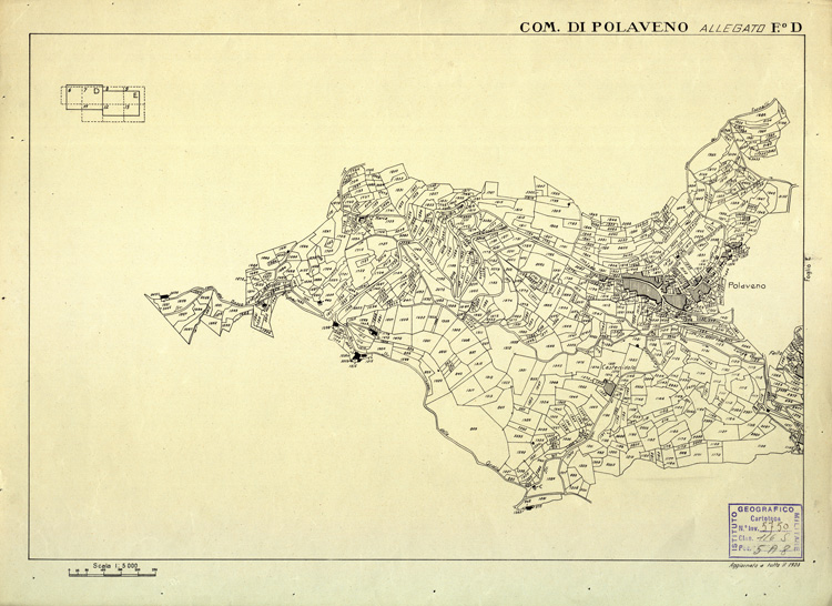 (N:12505) MAPPE CATASTALI D'ITALIA - PROVINCIA DI BRESCIA - Foglio D - COMUNE DI POLAVENO (B0003801) Carte e stampe antiche: riproduzione a colori su carta (formato A2)