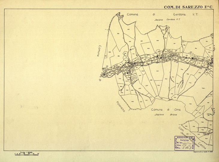 (N:12529) MAPPE CATASTALI D'ITALIA - PROVINCIA DI BRESCIA - Foglio C - COMUNE DI SAREZZO (B0003825) Carte e stampe antiche: riproduzione a colori su carta (formato A2)