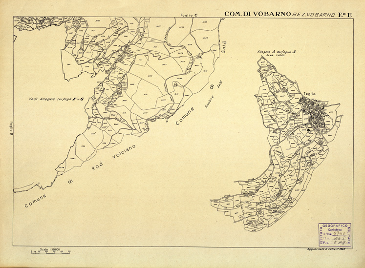 (N:12564) MAPPE CATASTALI D'ITALIA - PROVINCIA DI BRESCIA - Foglio E - COMUNE DI VOBARNO Sez. VOBARNO (B0003860) Carte e stampe antiche: riproduzione a colori su carta (formato A2)