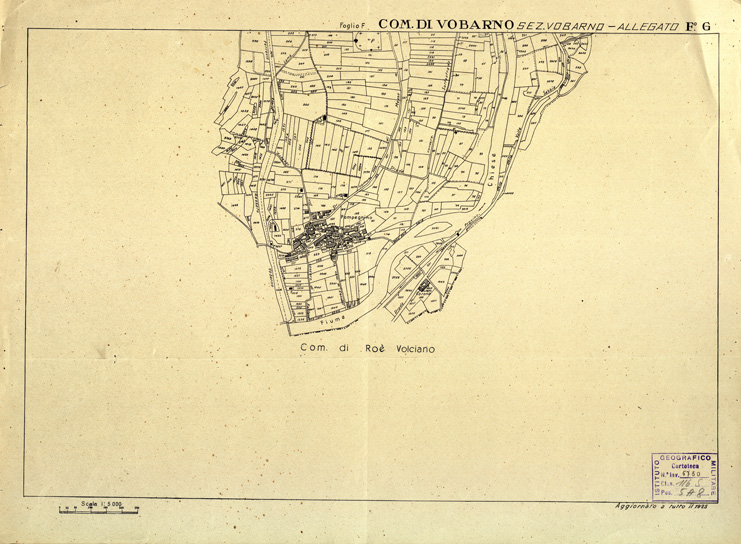 (N:12566) MAPPE CATASTALI D'ITALIA - PROVINCIA DI BRESCIA - Foglio G - COMUNE DI VOBARNO Sez. VOBARNO (B0003862) Carte e stampe antiche: riproduzione a colori su carta (formato A2)