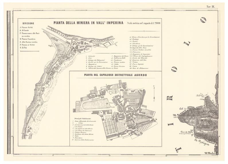 (N:11800) CARTA TOPOGRAFICA DELLA PROVINCIA DI BELLUNO - Tavola IX (B0003871) Carte e stampe antiche: riproduzione a colori su carta (formato A2)