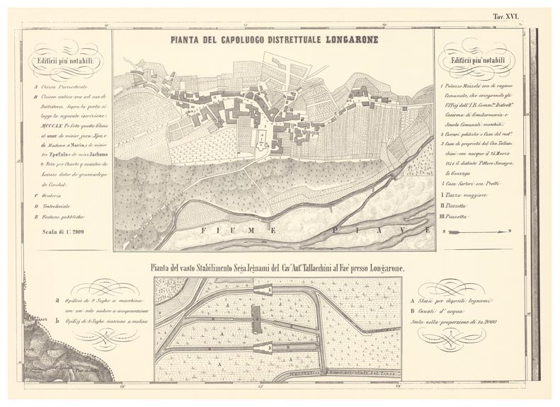 (N:11812) CARTA TOPOGRAFICA DELLA PROVINCIA DI BELLUNO - Tavola XVI (B0003878) Carte e stampe antiche: riproduzione a colori su carta (formato A2)