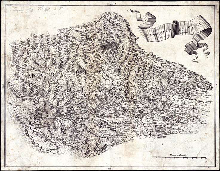 (N:12624) MARCHESATO DI SUSA (B0004160) Carte e stampe antiche: riproduzione a colori su carta (formato A2)