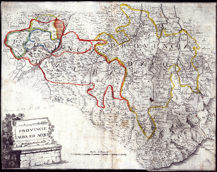 (N:14398) PROVINCIA DI MONDOVI' E PRINCIPATO DI ONEGLIA (B0004162) Carte e stampe antiche: riproduzione a colori su carta (formato A2)