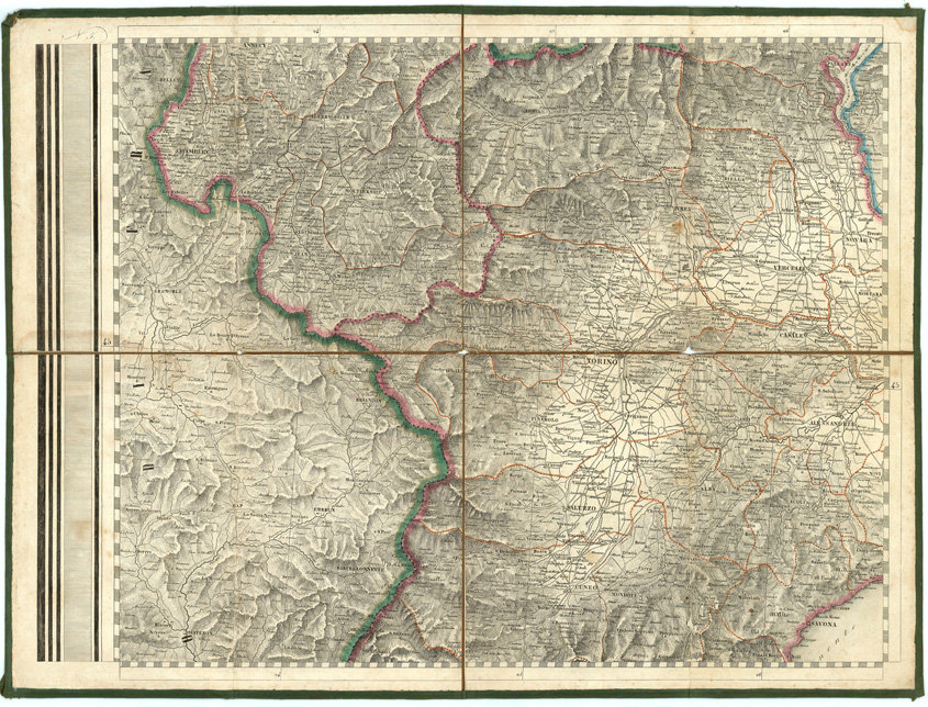 (N:1883) CARTA DEL PIEMONTE (B0004338) Carte e stampe antiche: riproduzione a colori su carta (formato A2)