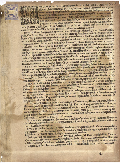 (N:15699) CARTELLA DAL TITOLO: THEATRUM ORBIS TERRARUM DI ORTELIO. "THUSCIAE DESCRIPTIO "AUCTORE HIERONIMO BELLARMATO" - Tavola I-4 e Retro della Carta (B0004393, B0004394) Carte e stampe antiche: riproduzione a colori su carta (formato A2)