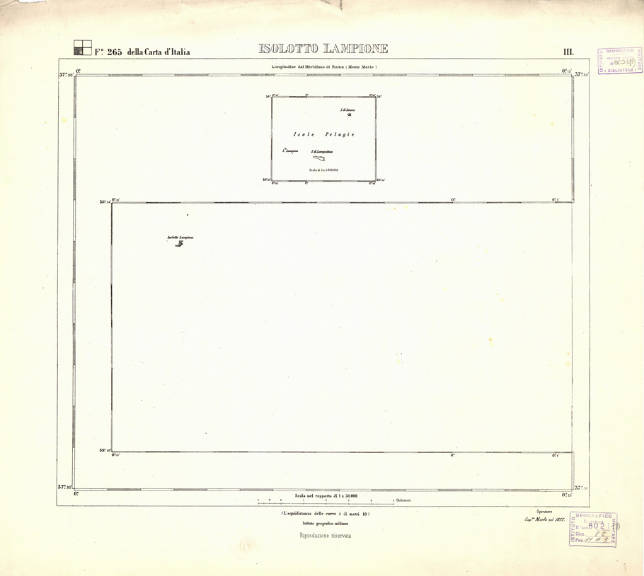 (N:10823) ISOLOTTO LAMPIONE (B0005334) Carte e stampe antiche: riproduzione a colori su carta (formato A2)