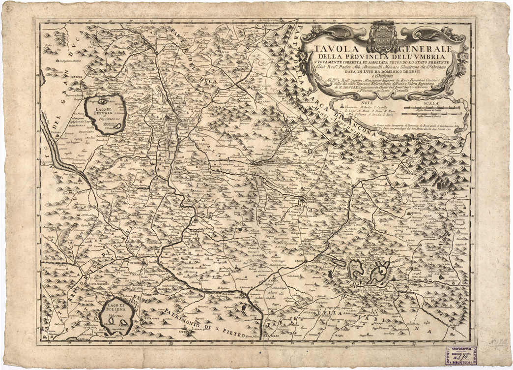 (N:16422) Tavola GENERALE DELLA PROVINCIA DELL'UMBRIA NUOVAMENTE CORRETTA ET AMPLIATA SECONDO LO STATO PRESENTE DAL REV. PADRE ABB. MORONCELLI MONACO SILVESTRINO DA FABIANO (B0005502) Carte e stampe antiche: riproduzione a colori su carta (formato A2)