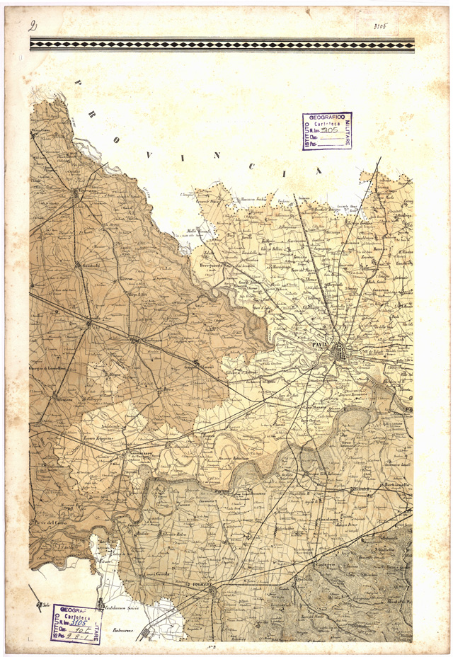 (N:7850) CARTA TOPOGRAFICA DELLA PROVINCIA DI PAVIA... - Foglio 2 (B0005698) Carte e stampe antiche: riproduzione a colori su carta (formato A2)