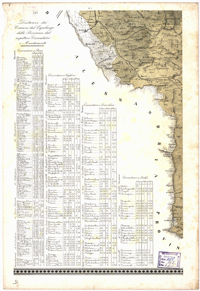 (N:7853) CARTA TOPOGRAFICA DELLA PROVINCIA DI PAVIA... - Foglio 5 (B0005701) Carte e stampe antiche: riproduzione a colori su carta (formato A2)