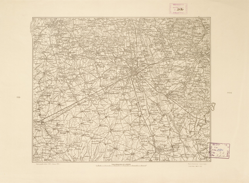 (N:3486) CARTA DELLA PROVINCIA DI UDINE (B0005786) Carte e stampe antiche: riproduzione a colori su carta (formato A2)