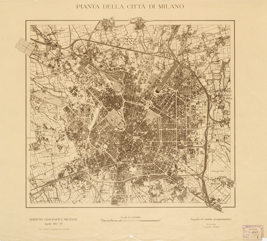 (N:13658) PIANTA DELLA CITTA' DI MILANO (B0006397) Carte e stampe antiche: riproduzione a colori su carta (formato A2)
