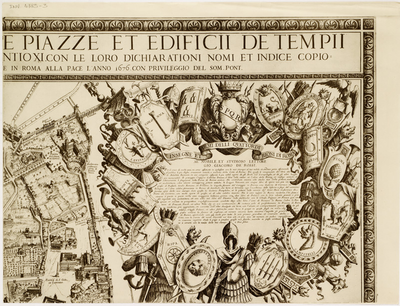 (N:15558) RIPRODUZIONE DEL 1931 DELLA NUOVA PIANTA ET ALZATA DELLA CITTA' DI ROMA - Foglio 3 (B0006571) Carte e stampe antiche: riproduzione a colori su carta (formato A2)