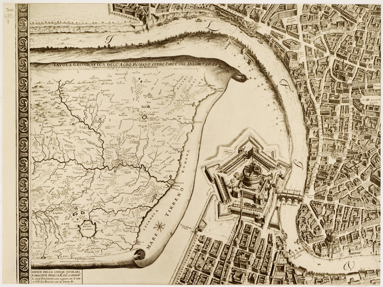 (N:15562) RIPRODUZIONE DEL 1931 DELLA NUOVA PIANTA ET ALZATA DELLA CITTA' DI ROMA - Foglio 7 (B0006575) Carte e stampe antiche: riproduzione a colori su carta (formato A2)