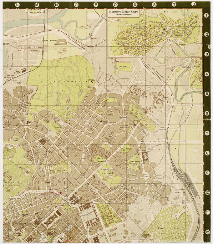 (N:10497) GRANDE PIANTA DI ROMA - Foglio 2 (B0006641) Carte e stampe antiche: riproduzione a colori su carta (formato A2)