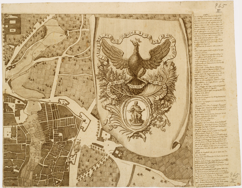 (N:13967) PIANTA GEOMETRICA E NOVELLA SECONDO LO STATO PRESENTE DELLA CITTA' DI PALERMO CAPITALE DEL REGNO DI SICILIA COLL'ANTICO PALERMO GIACENTE IN ESSO E CO' SOBBORGHI, MOLO E CAMPAGNA - Foglio 2 (B0007175) Carte e stampe antiche: riproduzione a colori su carta (formato A2)
