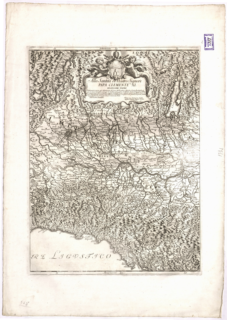 (N:9205) CORSO DEL PO' PER LA LOMBARDIA... - Tavola 2 (B0007707) Carte e stampe antiche: riproduzione a colori su carta (formato A2)
