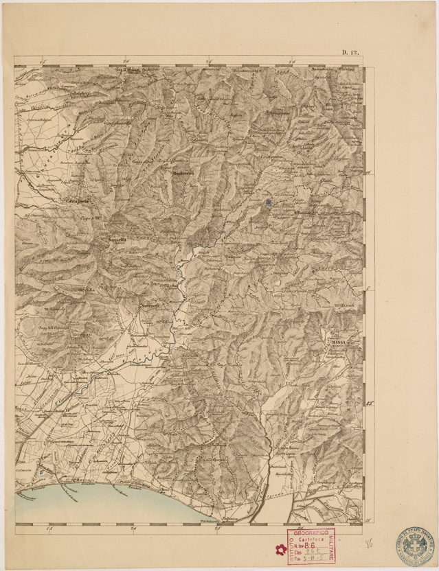 (N:7986) CARTA TOPOGRAFICA DELLE PROVINCIE LOMBARDO VENETO... - D12 Foglio 1 (B0007783) Carte e stampe antiche: riproduzione a colori su carta (formato A2)