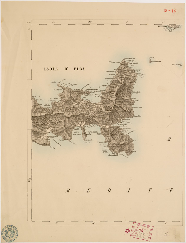 (N:7988) CARTA TOPOGRAFICA DELLE PROVINCIE LOMBARDO VENETO... - D13 Foglio 1 (B0007785) Carte e stampe antiche: riproduzione a colori su carta (formato A2)