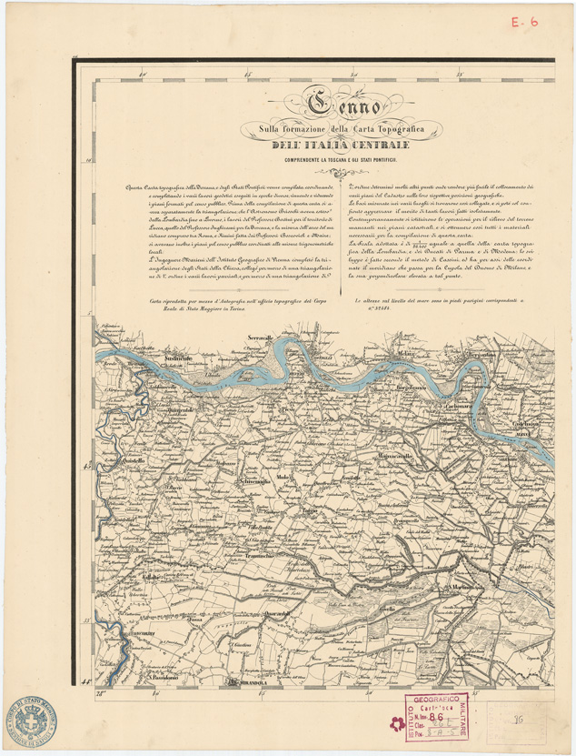 (N:8003) CARTA TOPOGRAFICA DELLE PROVINCIE LOMBARDO VENETO... - E6 Foglio 2 (B0007788) Carte e stampe antiche: riproduzione a colori su carta (formato A2)