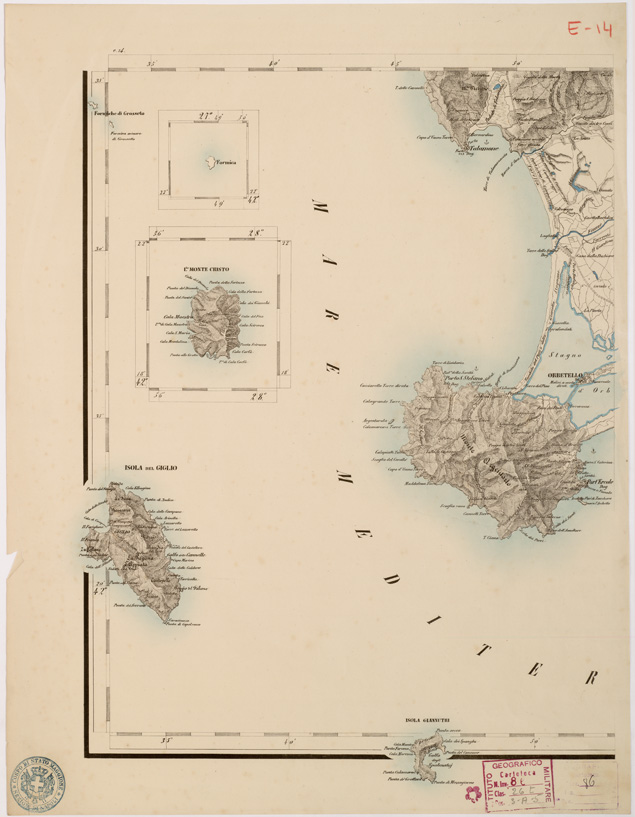 (N:8001) CARTA TOPOGRAFICA DELLE PROVINCIE LOMBARDO VENETO... - E14 Foglio 2 (B0007804) Carte e stampe antiche: riproduzione a colori su carta (formato A2)