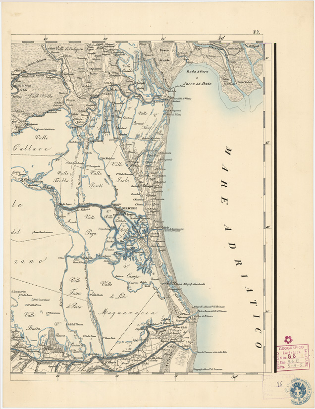 (N:8027) CARTA TOPOGRAFICA DELLE PROVINCIE LOMBARDO VENETO... - F7 Foglio 2 (B0007808) Carte e stampe antiche: riproduzione a colori su carta (formato A2)
