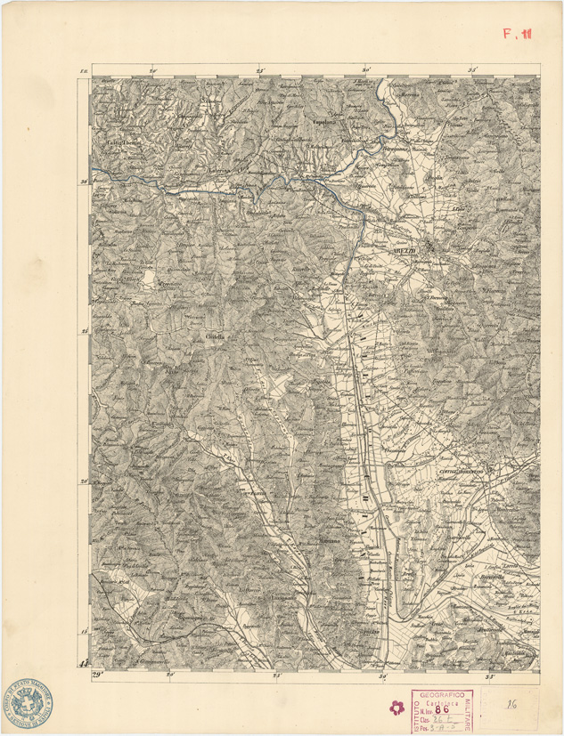 (N:8012) CARTA TOPOGRAFICA DELLE PROVINCIE LOMBARDO VENETO... - F11 Foglio 1 (B0007815) Carte e stampe antiche: riproduzione a colori su carta (formato A2)