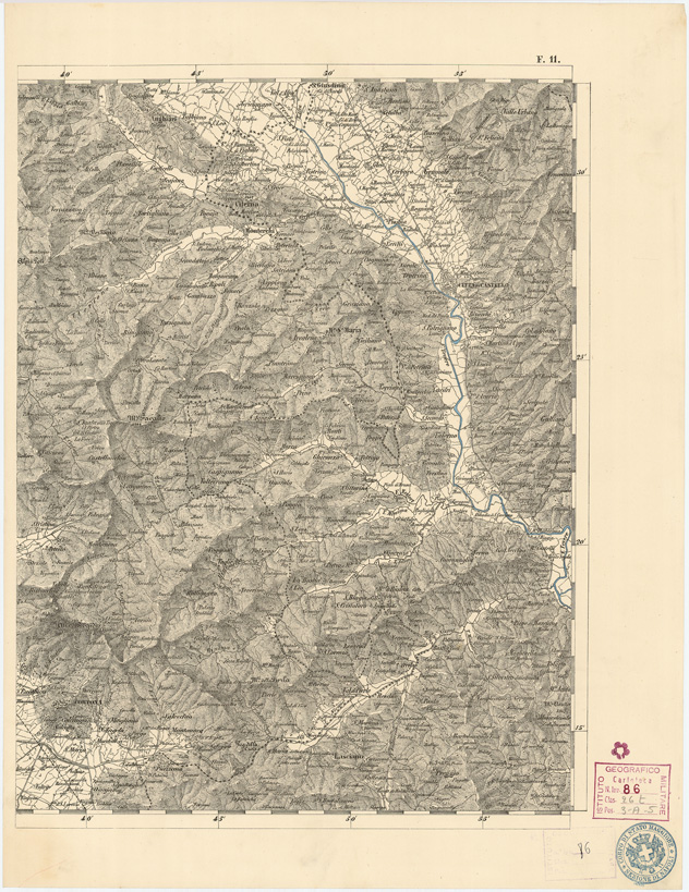 (N:8013) CARTA TOPOGRAFICA DELLE PROVINCIE LOMBARDO VENETO... - F11 Foglio 2 (B0007816) Carte e stampe antiche: riproduzione a colori su carta (formato A2)