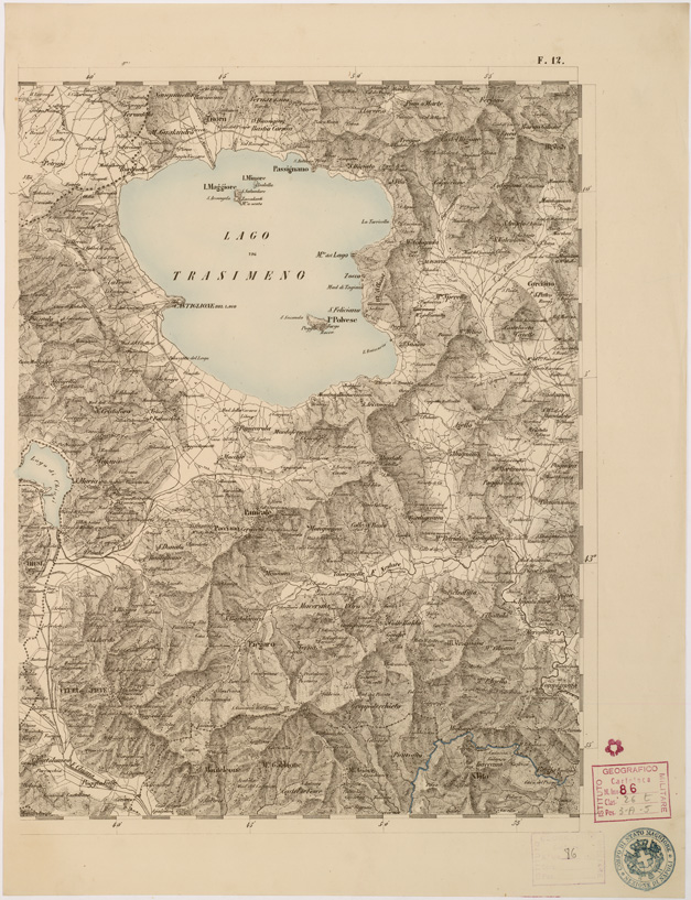 (N:8015) CARTA TOPOGRAFICA DELLE PROVINCIE LOMBARDO VENETO... - F 12 Foglio 2 (B0007818) Carte e stampe antiche: riproduzione a colori su carta (formato A2)